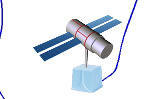 Emitter with Spacecraft Model