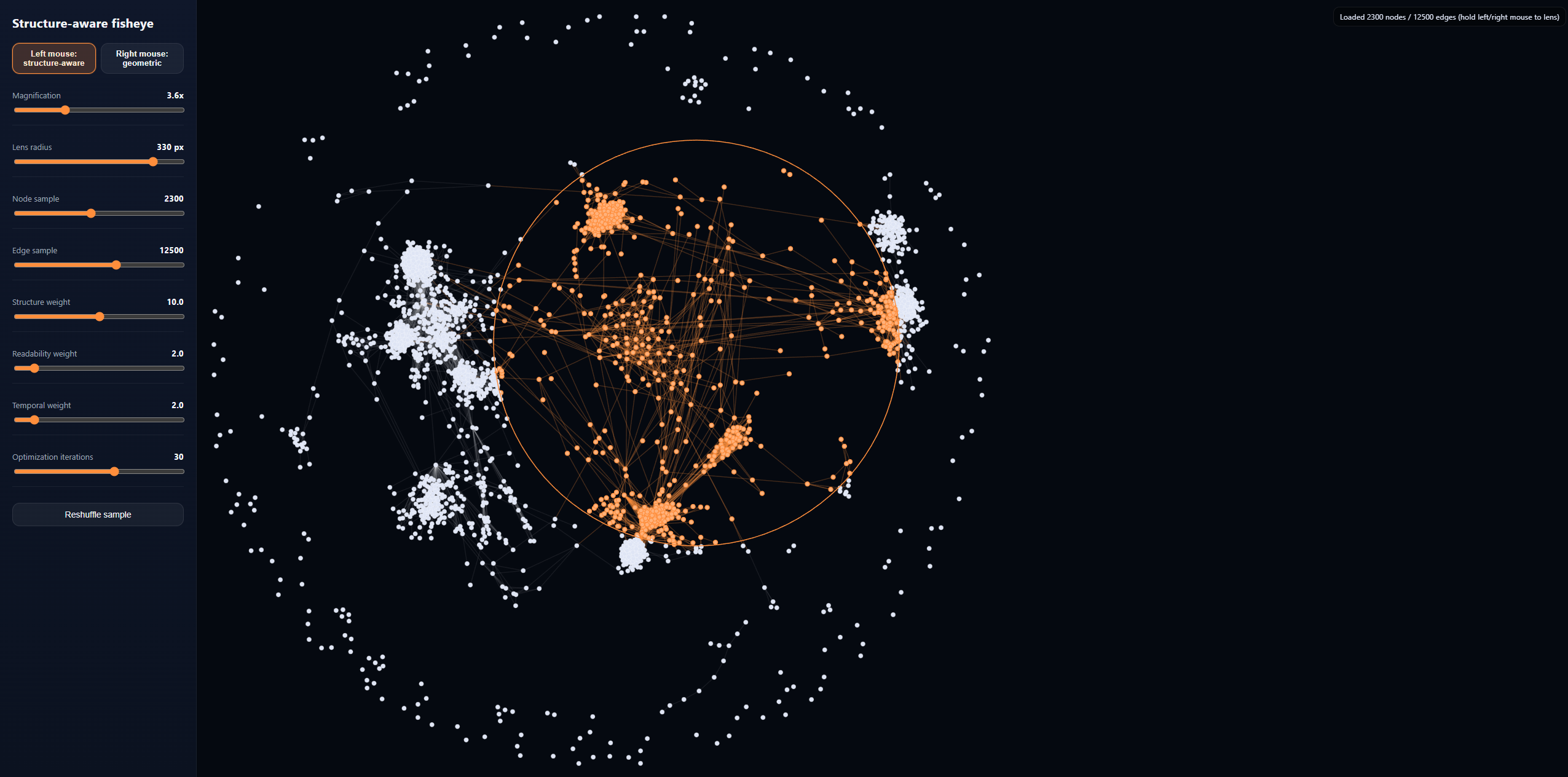 Structure-aware fisheye demo