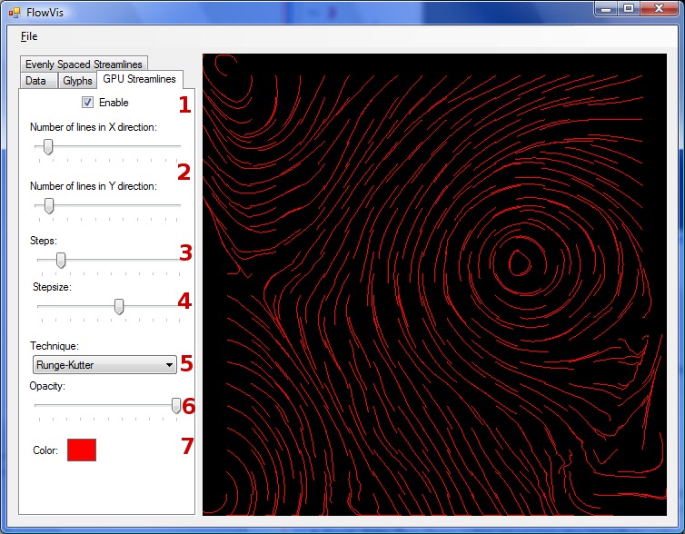 GUI GPU Streamlines