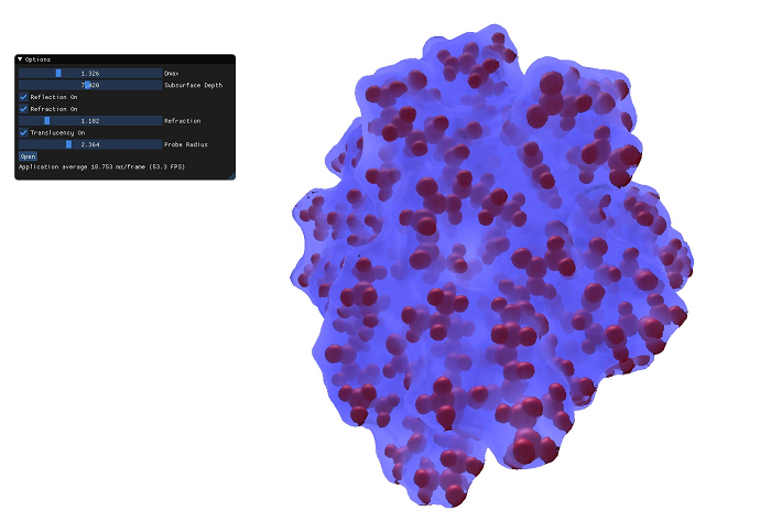 Example picture of a rendered molecule