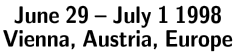 June 29 - July 1 1998 Vienna, Austria, Europe