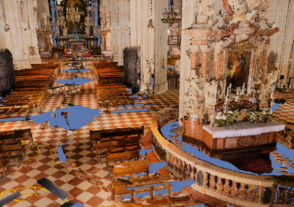 Interior: Interior view of the Vienna Stephansdom, rendered at approximately 12fps on an NVIDIA 6800GTO.