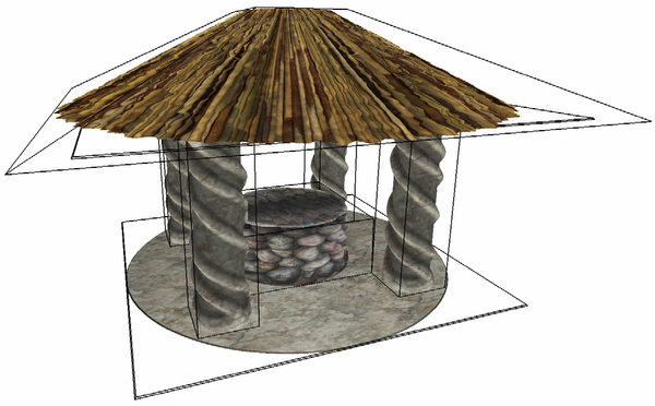 image: Example for an object modelled and rendered from conical frustra.