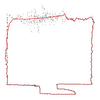 Manifold curve fitted samples with highly varying noise