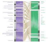 teaser: Dynamic BicFlows with nested time series visualization per cluster per set.