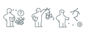 teaser: An IKEA-like illustration of a person looking at a dataset, assembling a graph manually, and being happy with the result