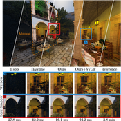 teaser: Comparison of ReSTIR and TAA algorithms