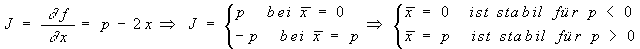 J = p - 2x