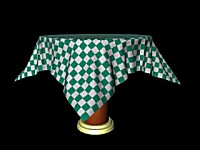 cloth falling over table (quicktime movie 106KB)