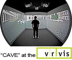 Person inside a VR cave