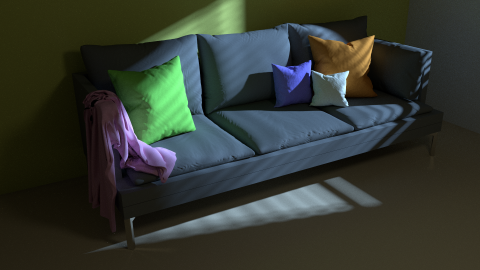 Couch lit by the Moonlight - Rendering by Etemadihaghighi Arian
