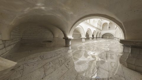 Help, I flooded my Sponza! - Rendering by Kunert Raphael