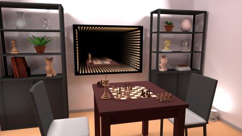 Chess Room - Rendering by Elagabani Munir Yousif