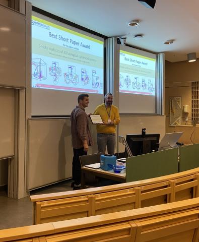 Marwin Schindler gets the  Best Short Paper Award at 13th Eurographic  Workshop on Visual Computing for Biology and Medicine 