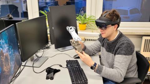 person with vr glasses