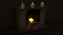 Cozy Fireplace - Rendering by Gerdenich Martin