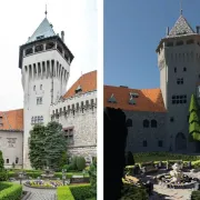 Schloss Smolenice in Minecraft-Optik