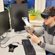person with vr glasses